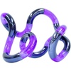 image:imageTangle Palm Metallic 2Pack Aqua Blue and Plum Purple  Big Tangle for Hands  Desk Toy for Adults Boys Girls