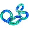 image:imageTangle Palm Metallic 2Pack Aqua Blue and Plum Purple  Big Tangle for Hands  Desk Toy for Adults Boys Girls