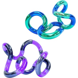 image:imageTangle Palm Metallic 2Pack Aqua Blue and Plum Purple  Big Tangle for Hands  Desk Toy for Adults Boys Girls